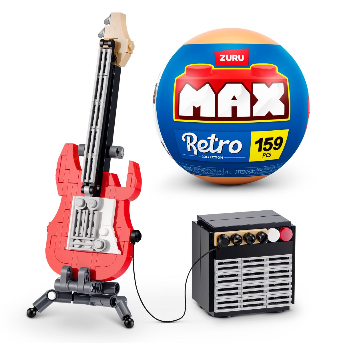 Set Bloques Retro Max Serie 2 - Con Diferentes Modelos De Piezas - Guitarra Electrica